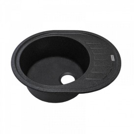 Мойка для кухни Adamant Ovum 620х500 мм искусственный гранит черный 2006270043295