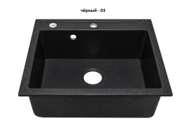 Мойка для кухни Adamant Prizma 590х500 мм искусственный гранит черный 4824296100203