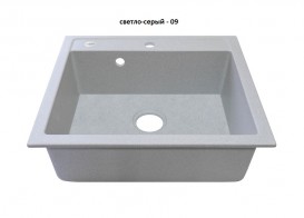 Мийка для кухні Adamant Prizma 590х500 мм штучний граніт світло-сірий 4824296100209
