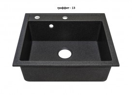 Мойка для кухни Adamant Prizma 590х500 мм искусственный гранит графит 4824296100213