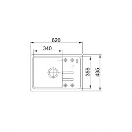 Мойка для кухни Adamant Slim 620х435 мм искусственный гранит ivory 4824296101408