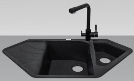 Мойка для кухни Adamant Spirit 1000х500 мм искусственный гранит черный 4824296101303