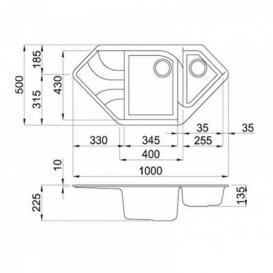 Мийка для кухні Adamant Spirit 1000х500 мм штучний граніт terracotta 4824296101311