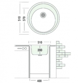 Мойка для кухни Adamant Sun Ø510 мм искусственный гранит terracotta 4824296100111