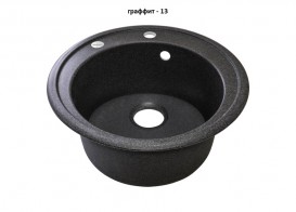 Мойка для кухни Adamant Sun Ø510 мм искусственный гранит графит 4824296100113