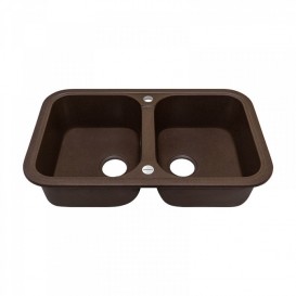 Мойка для кухни Adamant Twins 770х470 мм искусственный гранит коричневый 4824296100505