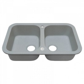 Мойка для кухни Adamant Twins 770х470 мм искусственный гранит светло-серый 4824296100509