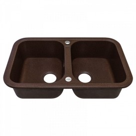 Мийка для кухні Adamant Twins 770х470 мм штучний граніт mokko 4824296100512