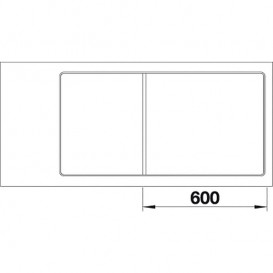 Мойка для кухни Blanco Axia III 6 S-F чаша слева 99х50 см SILGRANIT® PuraDur® черный 525853