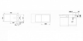 Мойка для кухни Blanco Axia III XL 6 S-F 99х50 см SILGRANIT® PuraDur® черный 525859