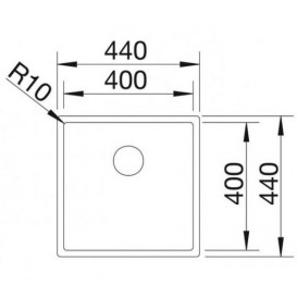 Мийка для кухні Blanco Claron 400-U Durinox нержавіюча сталь 523385