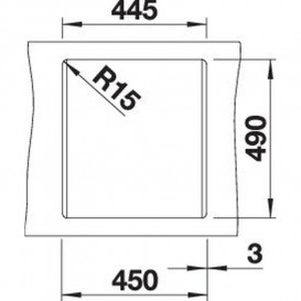 Мойка для кухни Blanco Dalago 45 46,5х51 см SILGRANIT PuraDur® вулканический серый 527242