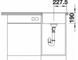 Мойка для кухни Blanco Dalago 45-F 45,5х50 см SILGRANIT® PuraDur® черный 525870