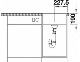 Мойка для кухни Blanco Dalago 45-F 45,5х50 см SILGRANIT® PuraDur® черный 525870