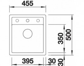 Мойка для кухни Blanco Dalago 45-F 45,5х50 см SILGRANIT® PuraDur® черный 525870