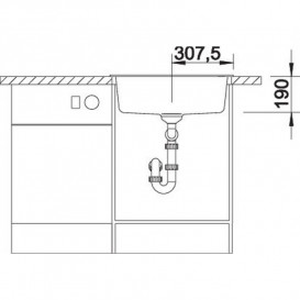 Мийка для кухні Blanco Dalago 6 61,5х51 см SILGRANIT PuraDur® вулканічний сірий 527246