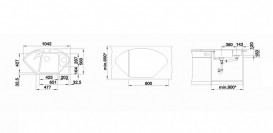 Мийка для кухні Blanco Delta II-F 320-F 104,2х56 см SILGRANIT® PuraDur® чорний 525868
