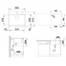 Мойка для кухни Blanco Etagon 6 керамика PuraPlus™ глянцевый белый 525156