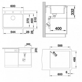 Мойка для кухни Blanco Etagon 6 врезная SILGRANIT PuraDur® шампань 524545