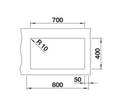 Мойка для кухни Blanco Rotan 700-U 73х46 см SILGRANIT® PuraDur® черный 526099