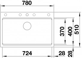 Мойка для кухни Blanco Etagon 8 78х51 см SILGRANIT® PuraDur® черный 525893