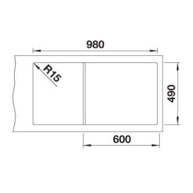 Мийка для кухні Blanco Etagon XL 6 S 100х51 см SILGRANIT® PuraDur® чорний 528092