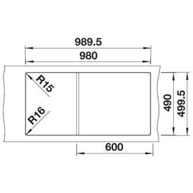 Мойка для кухни Blanco Etagon XL 6 S-F 98,8х49,8 см SILGRANIT® PuraDur® антрацит 528101