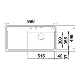 Мойка для кухни Blanco Etagon XL 6 S-F 98,8х49,8 см SILGRANIT® PuraDur® вулканический серый 528103