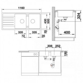 Мойка для кухни Blanco Legra 8S врезная SILGRANIT PuraDur® жасмин 523166