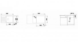 Мийка для кухні Blanco Legra XL 6 S 86х50 см SILGRANIT® PuraDur® чорний 526087