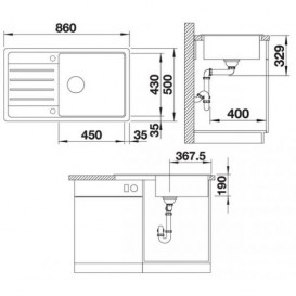 Мойка для кухни Blanco Legra XL 6 S врезная SILGRANIT PuraDur® антрацит 523326