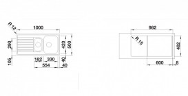 Мойка для кухни Blanco Livit II 6 S 100х50 см нержавеющая сталь полированная 526623