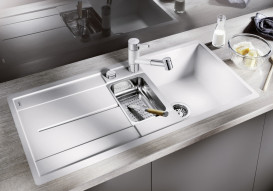 Мийка для кухні Blanco Metra 6 S-F 99х49 см SILGRANIT® PuraDur® м'який білий 527118