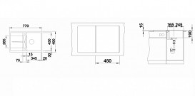 Мийка для кухні Blanco Metra XL 45 S-F 77х49 см SILGRANIT® PuraDur® чорний 525917