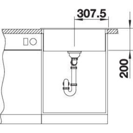 Мойка для кухни Blanco Naya 6 61,5х51 см SILGRANIT® PuraDur® черный 525941