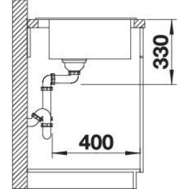 Мойка для кухни Blanco Naya 6 61,5х51 см SILGRANIT® PuraDur® черный 525941