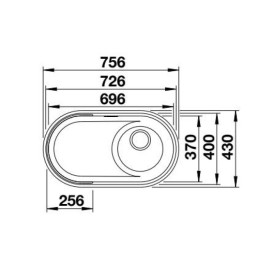 Мийка для кухні Blanco Oovalon 700-IF 75,6х43 см Velgranit містичний чорний 527991