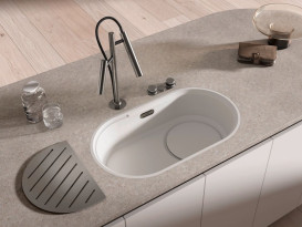 Мийка для кухні Blanco Oovalon 700-IF 75,6х43 см Velgranit хмарний білий 527992