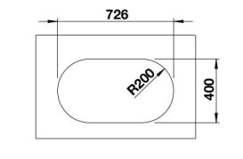 Мойка для кухни Blanco Oovalon 700-U под столешницу 75,6х43 см Velgranit облачный белый 527990