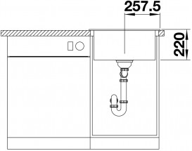 Мойка для кухни Blanco Pleon 5 51,5х51 см SILGRANIT® PuraDur® черный 525951