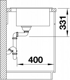 Мойка для кухни Blanco Pleon 5 51,5х51 см SILGRANIT® PuraDur® черный 525951