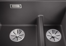 Мийка для кухні Blanco Pleon 6 Split 61,5х51 см SILGRANIT® PuraDur® чорний 525955