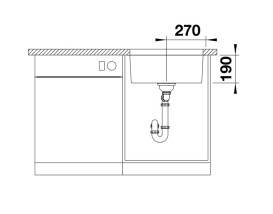 Мойка для кухни Blanco Quato 500-U под столешницу 54х44 см матовая нержавеющая сталь 528230
