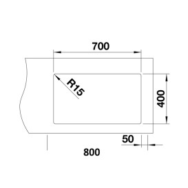 Мийка для кухні Blanco Quato 700-U під стільницю 74х44 см матова нержавіюча сталь 528231