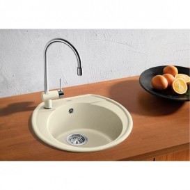 Мийка для кухні Blanco Rondoval 45 кругла з отвором під змішувач чорний 525962