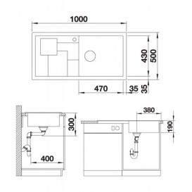 Мийка для кухні Blanco Sity XL 6 S SILGRANIT PuraDur® антрацит / апельсин 525056
