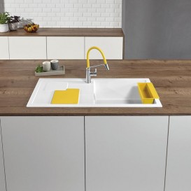 Мойка для кухни Blanco Sity XL 6 S SILGRANIT PuraDur® белый/лимон 525055