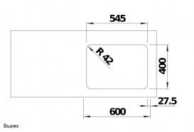 Мийка для кухні Blanco Solis 340/180-U чаша справа 58,5х44 см нержавіюча сталь 526128