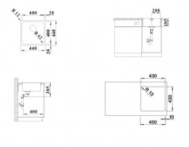 Мойка для кухни Blanco Solis 400-IF 44х44 см врезная нержавеющая сталь 526118