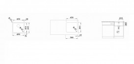 Мойка для кухни Blanco Solis 450-U 49х44 см под столешницу нержавеющая сталь 526120